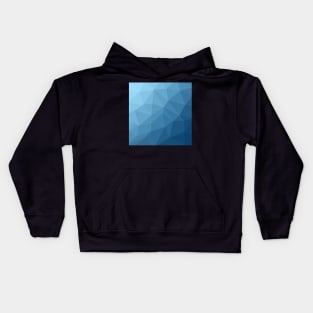 Polygon Geometric Triangles Blue Kids Hoodie